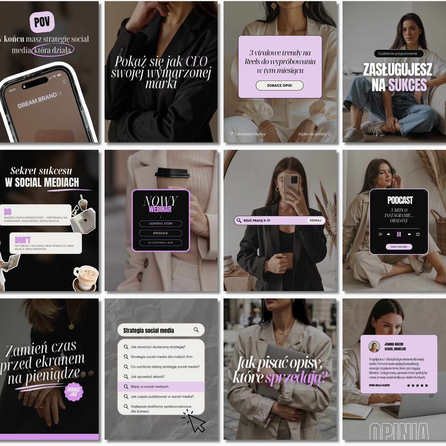 45 Szablonów na Social Media #102 | Posty & Stories