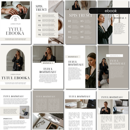 65 Szablonów Workbooka i E-booka | Beige Aesthetic