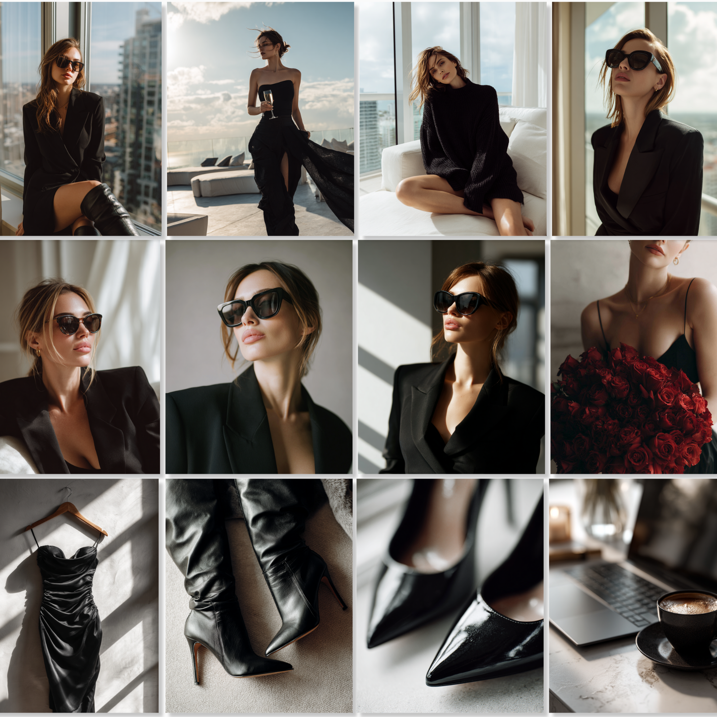 100 Zdjęć Black – Elegancki Pakiet dla Faceless