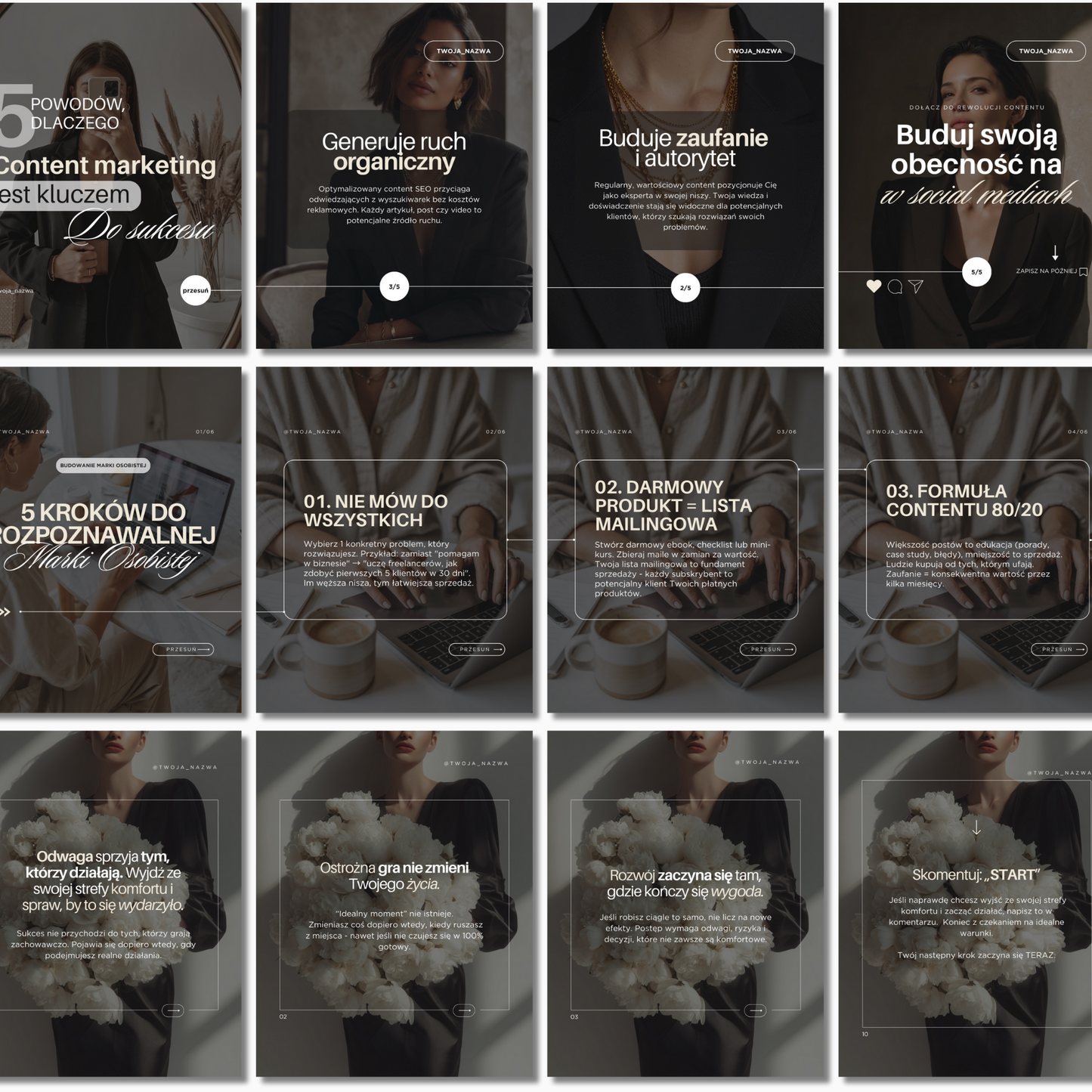 10 Zestawów Szablonów Karuzeli na Social Media | 71 Slajdów #106