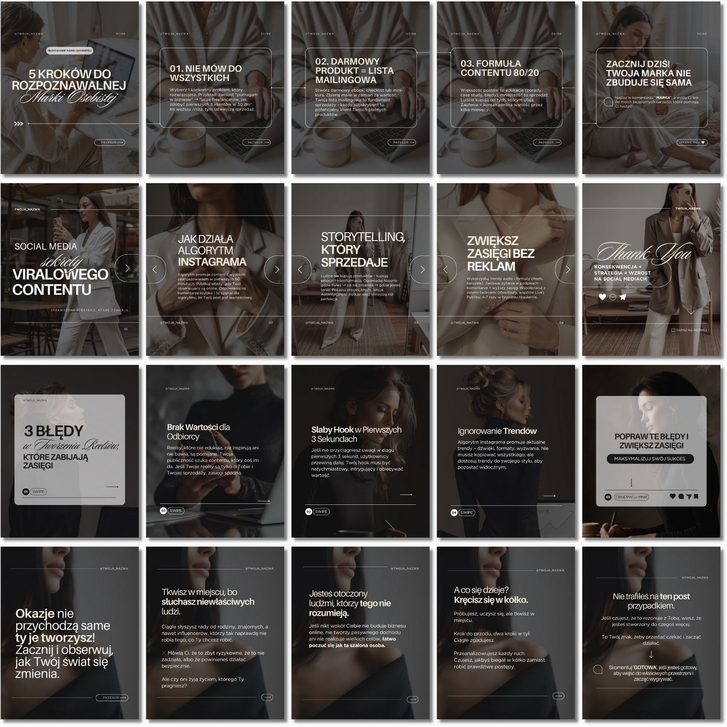 10 Zestawów Szablonów Karuzeli na Social Media | 71 Slajdów #106