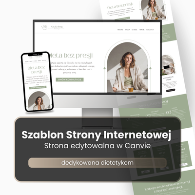 Szablon Strony Internetowej w Canvie #108 | Dietetyka Soft Olive