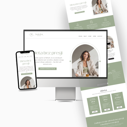Szablon Strony Internetowej w Canvie #108 | Dietetyka Soft Olive