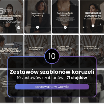 10 Zestawów Szablonów Karuzeli na Social Media | 71 Slajdów #106