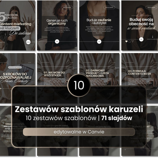 10 Zestawów Szablonów Karuzeli na Social Media | 71 Slajdów #106