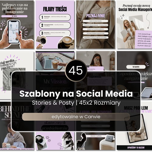 45 Szablonów na Social Media #102 | Posty & Stories