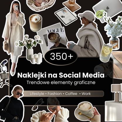 350+ Estetycznych Naklejek na Social Media | Trendy Sticker Pack Canva
