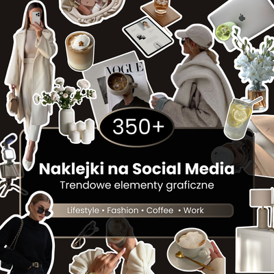 350+ Estetycznych Naklejek na Social Media | Trendy Sticker Pack Canva
